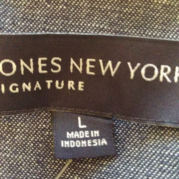 NWT, JONES NEW YORK SIGNATURE, SHIRT size L - Picture 9 of 12